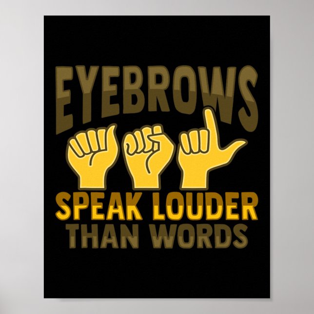 Affiche Gesture à la main Sourde de l'ouïe perte de consci (Devant)