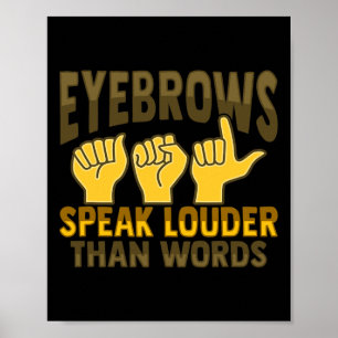 Affiche Gesture de main ASL Sourde perte d'audition sensib