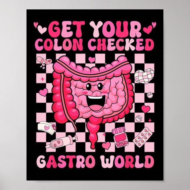 Affiche Get Your Colon Checked Gastro World Gi Tech Nurse  (Devant)