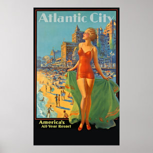 Affiche Getaway de l'âge d'or : Atlantic City 1936