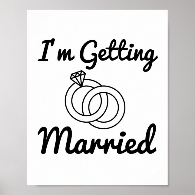 Affiche Getting married wedding ring (Devant)