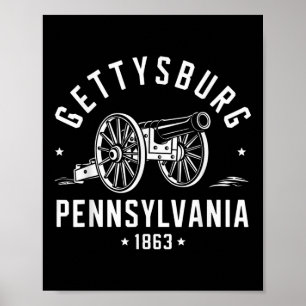 Affiche Gettysburg Pennsylvanie 1863 Guerre civile sur le 