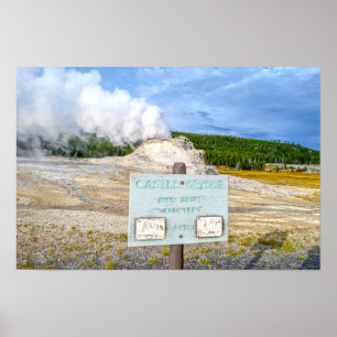 Affiche Geyser Castle, parc national de Yellowstone, Wyomi