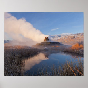 Affiche Geyser volant avec Granite Range enneigé