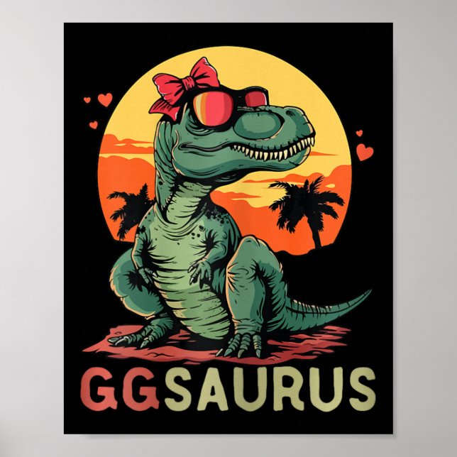 Affiche Ggsaurus Dino Dinosaur Gg-saurus T-rex Funny Trex (Devant)