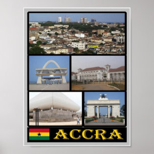 Affiche Ghana - Accra - Mosaic -