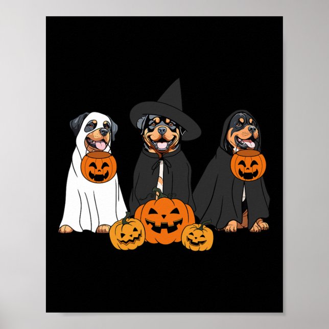 Affiche Ghost And Witch Rottweiler (Devant)