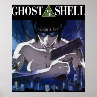 Affiche Ghost anime dans la coque classique
