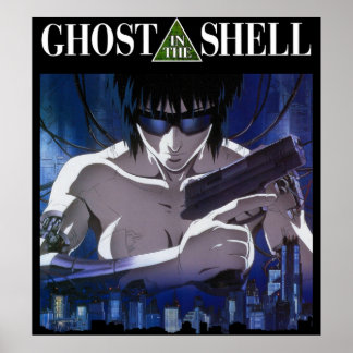 Affiche Ghost anime dans la coque classique