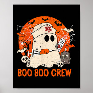 Affiche Ghost Boo Boo Crew Infirmière d'Halloween G