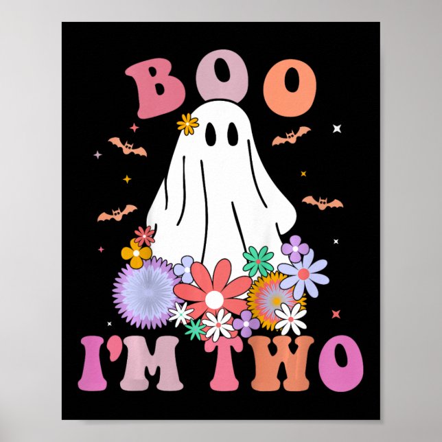 Affiche Ghost Boo Je suis deux ans 2e anniversaire Enfants (Devant)