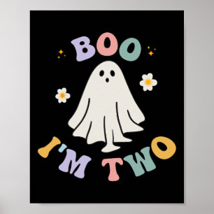 Affiche Ghost Boo Je suis deux ans 2e anniversaire Enfants