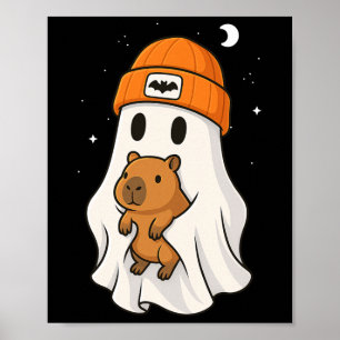 Affiche Ghost Capybara Halloween Amoureux des animaux Been