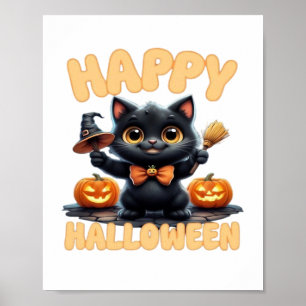 Affiche Ghost Cat Tee, Chemise Halloween, Éffrayante migno