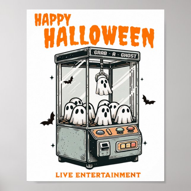 Affiche Ghost Claw Jeu Halloween heureux (Devant)