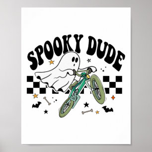 Affiche Ghost Cyclisme Vélo Retro Halloween Party C