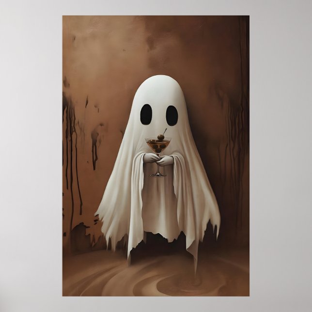 Affiche Ghost Drinking Cocktail Dirty Martini Olives (Devant)