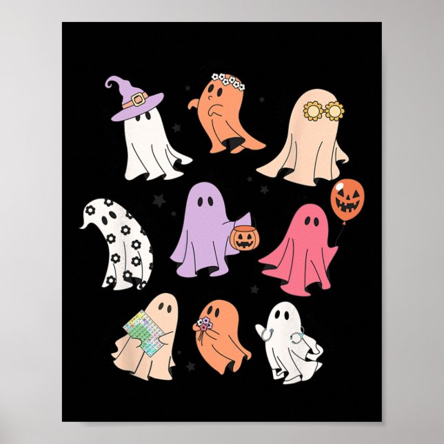Affiche Ghost Friends Halloween AAC SLP Squad Discours Lan (Devant)