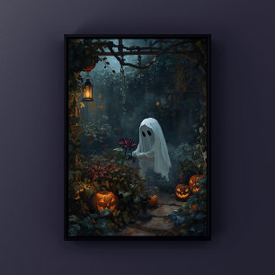 Affiche Ghost Gardener Dark Garden Cosy Halloween
