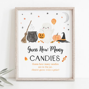 Affiche Ghost Halloween Devinez Combien De Candies Jeu