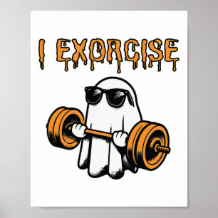 Affiche Ghost I Exorcize Funny Gym Exercice Exercice Éffra