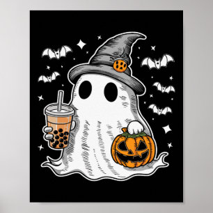 Affiche Ghost Milktea Ghost Boire Bubble Tea