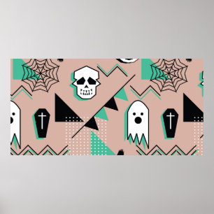 Affiche Ghost motif, halloween thème sans couture motif av