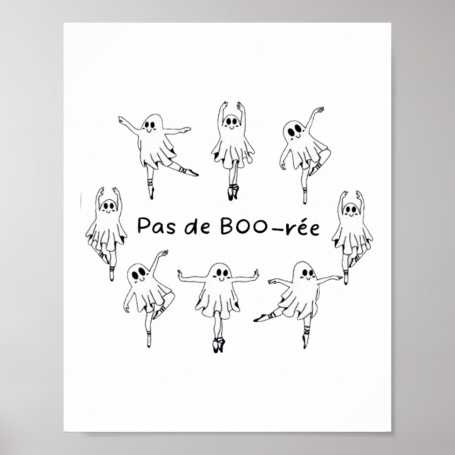 Affiche Ghost Pas De Boo-rée Danseur de ballet Éffrayant H (Devant)
