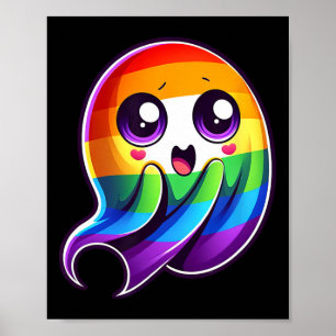 Affiche Ghost Rainbow Gay pride Funny