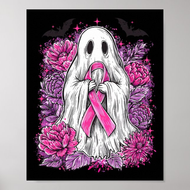 Affiche Ghost Ribbon Sensibilisation au cancer du sein Hal (Devant)
