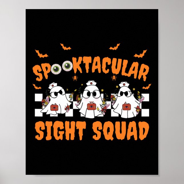 Affiche Ghost Sight Squad Halloween Optométrie (Devant)