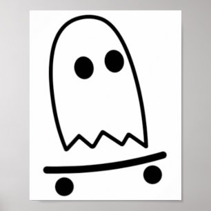 Affiche Ghost Skateboard Lazy Costume d'Halloween Fun Ska