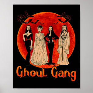 Affiche Ghoul Gang Horreur Goth Queens Halloween Mariée Am