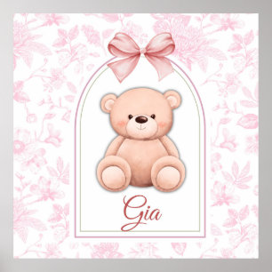Affiche Gia Conception personnalisée d'ours en peluche r
