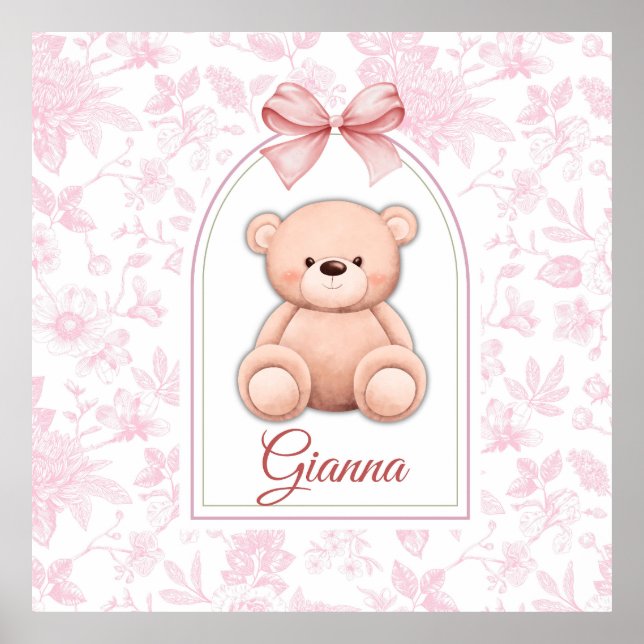 Affiche Gianna | Conception personnalisée d'ours en peluch (Devant)