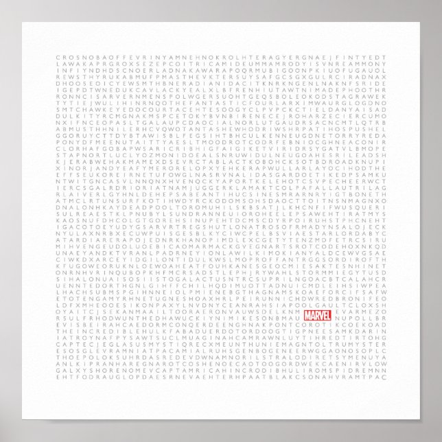 Affiche Giant Marvel Themed Wordsearch (Devant)
