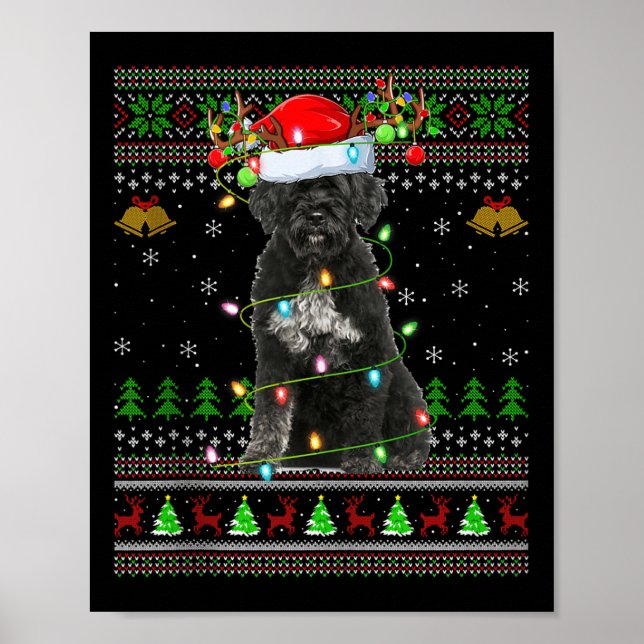 Affiche Giant Schnauzer Dog Ugly Christmas Sweaters Holida (Devant)