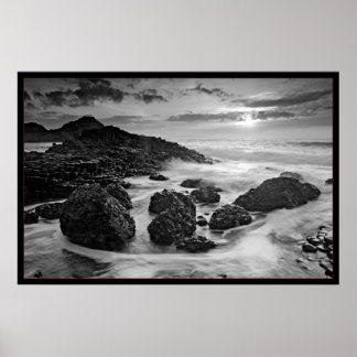 Affiche Giants Causeway B&W