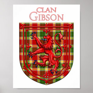 Affiche Gibson Tartan Scottish Plaid Lion Rampant
