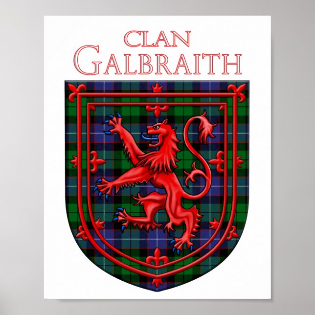Affiche Gibson Tartan Scottish Plaid Lion Rampant (Devant)