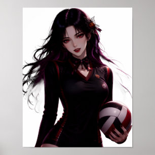 Affiche Gidagi fitness Anime Fille de Volleyball Halloween
