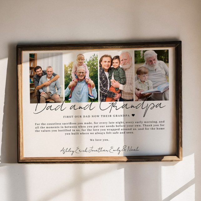 Affiche Gift for Dad And Grandpa from Kids and Grandkids (Créateur téléchargé)