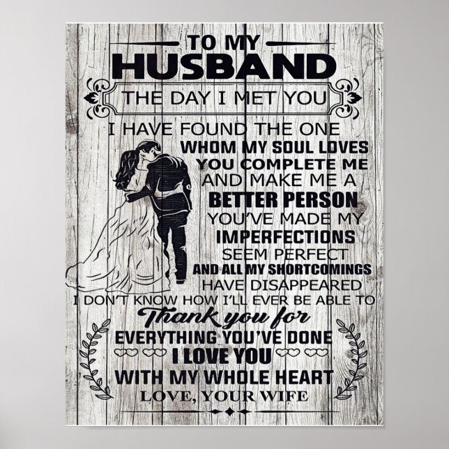 Affiche Gift For Husband | To My Husband Best Gift (Devant)