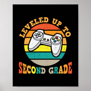 Affiche Gifts 2nd Teacher Leveled Up To Second Grade