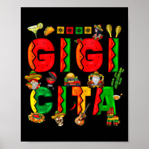 Affiche Gigi cite le cinq mai fête familiale mexicaine