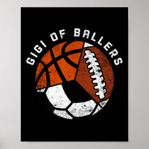 Affiche Gigi de Byllers drôle de football Bysketbyll Footb