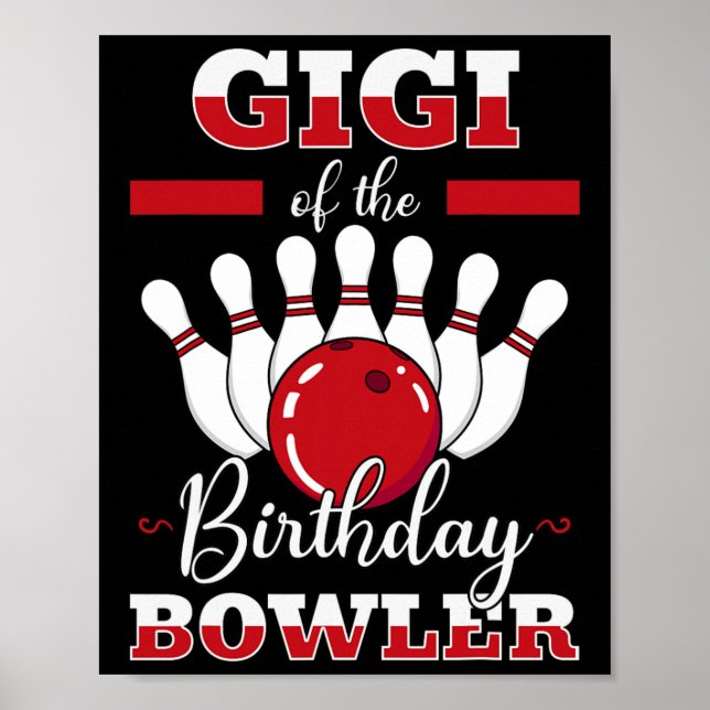 Affiche Gigi De L'Anniversaire Bowler Anniversaire Bowling (Devant)
