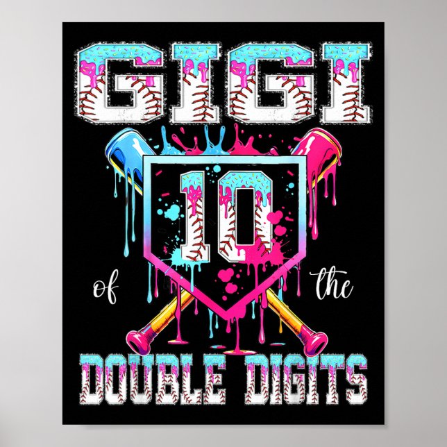 Affiche Gigi des chiffres doubles garçon d'anniversaire 10 (Devant)