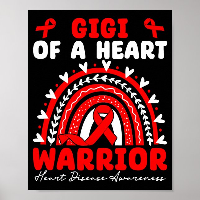 Affiche Gigi d'un guerrier du cœur Maladie cardiaque Boho  (Devant)