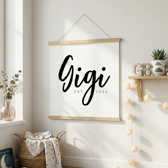 Affiche Gigi Élégant de toujours Année de Famille Script (Créateur téléchargé)